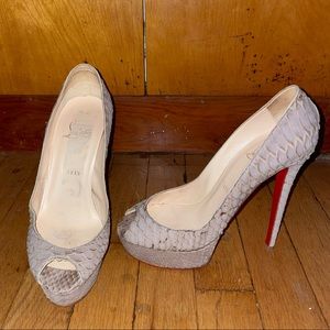 Christian Louboutin peep toe heals 38.5